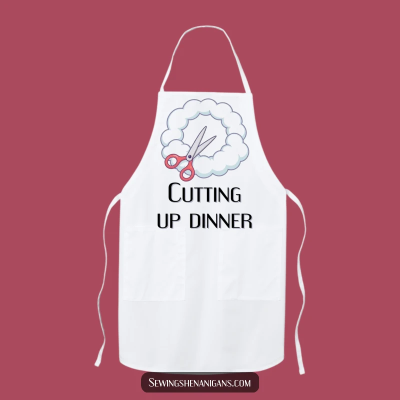 Funny Cloud Scissors Apron: Cut Through Tasks with Hilarious Style