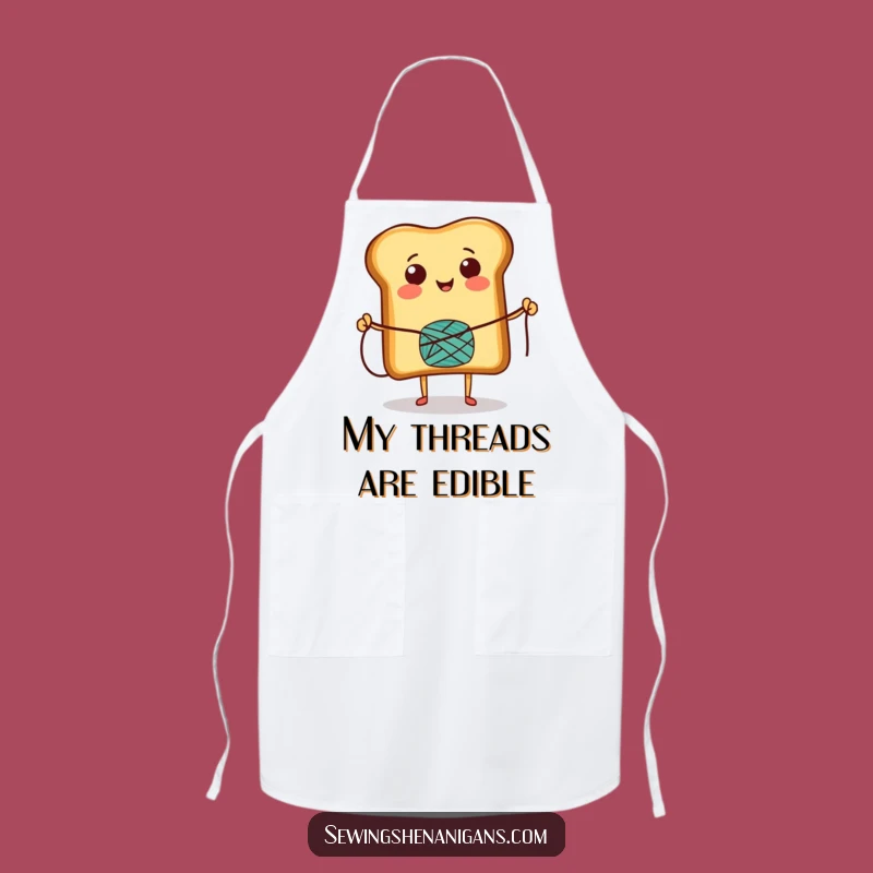 Funny Toast Skipping Rope Apron: Cook with Cheer, Featuring a Playful Character