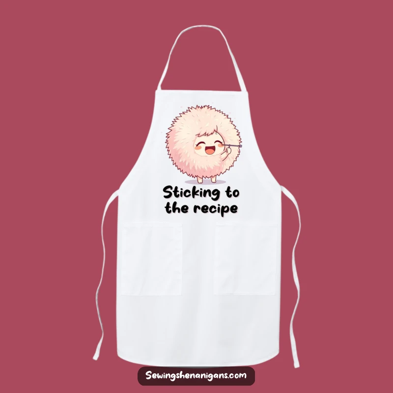 Funny Pom-Pom Poke Character Apron, a Hilarious and Practical Gift for Messy Makers