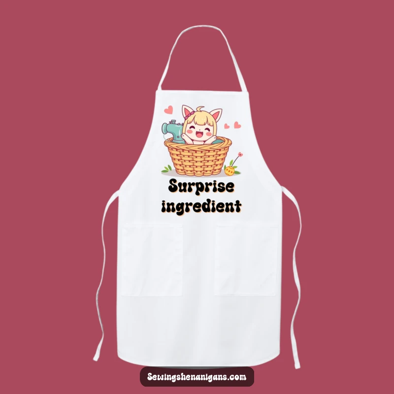 Funny Sewing Basket Apron: Sew with Joy and Hilarious Surprise!