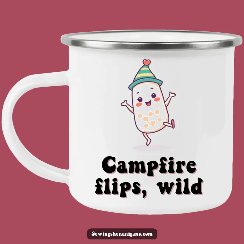 Funny Thimble Cartwheel Camping Mug: Acrobatic Adventures, the Perfect Funny Gift!
