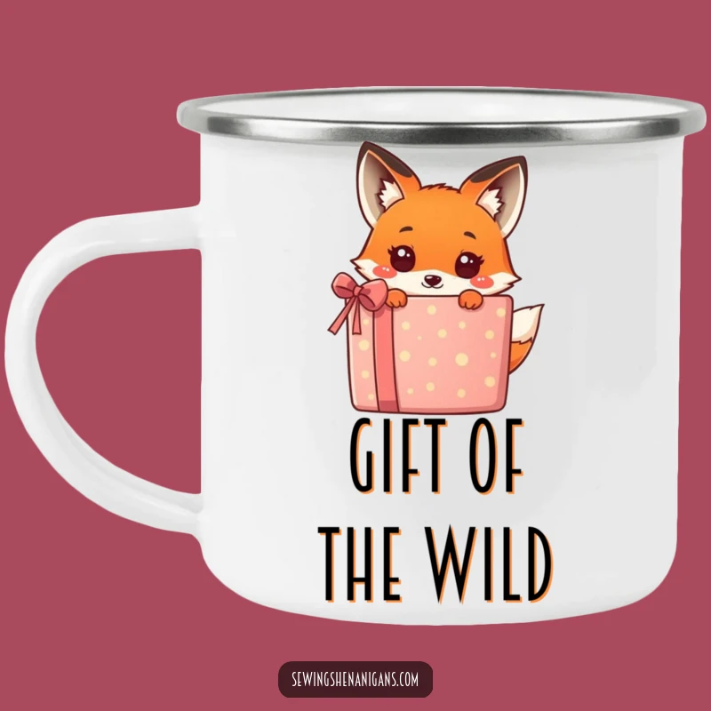 Funny Kawaii Fox Gift Camping Mug - Outdoor Surprise Adventure!