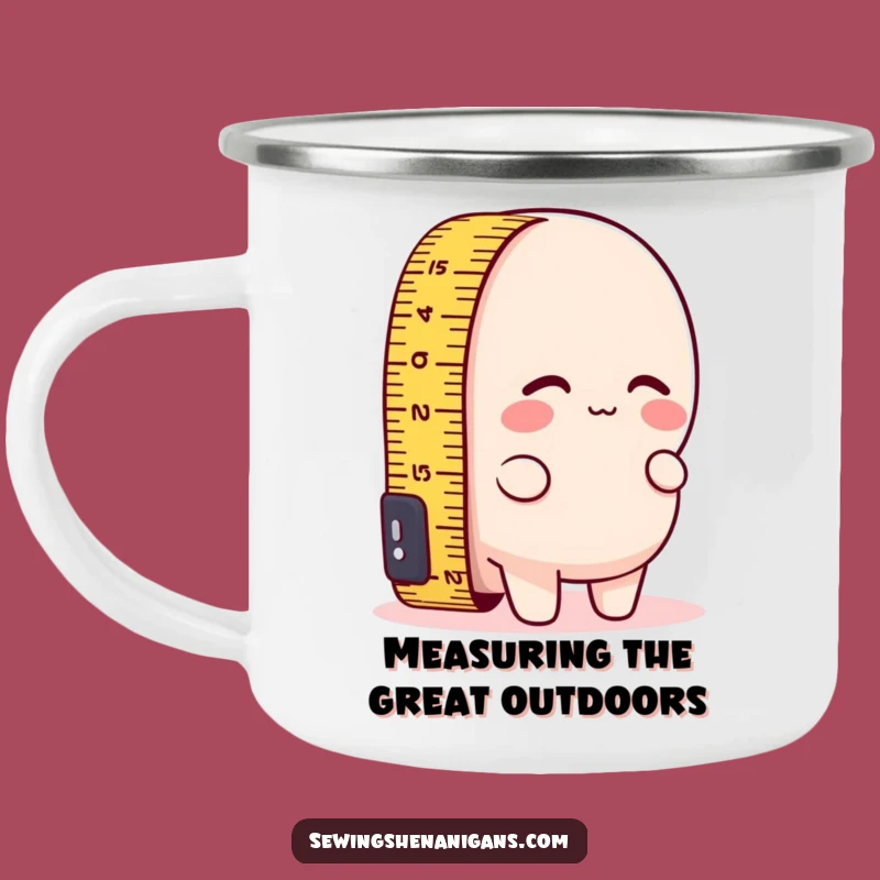 Funny Short Measuring Tape Camping Mug - Adventure-Ready Humor