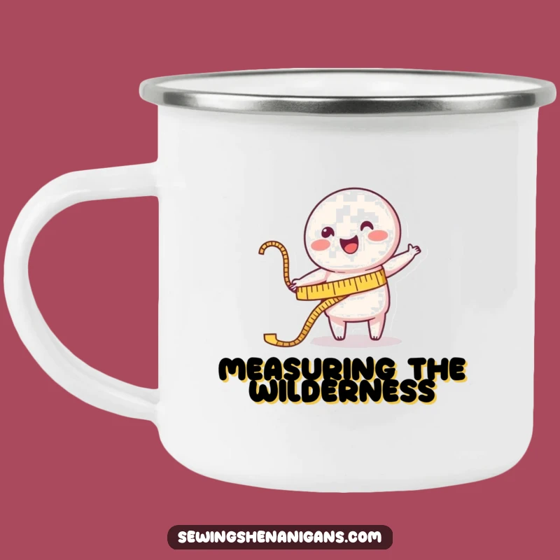 Funny Measuring Tape Camping Mug: Cheerful Style for Outdoor Projects