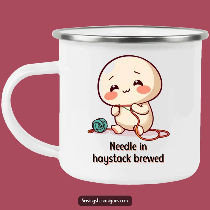Funny Giggling Needle Camping Mug - Outdoor Laughs, Perfect Gift
