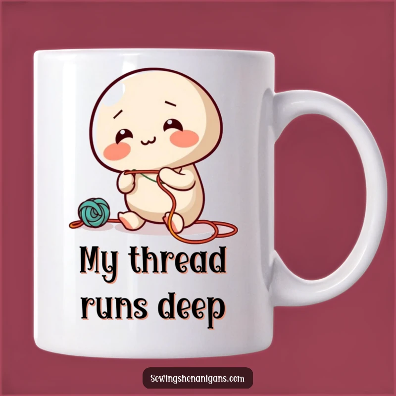 Funny Giggling Needle Mug - Perfect Gift for a Enthusiastic Threader