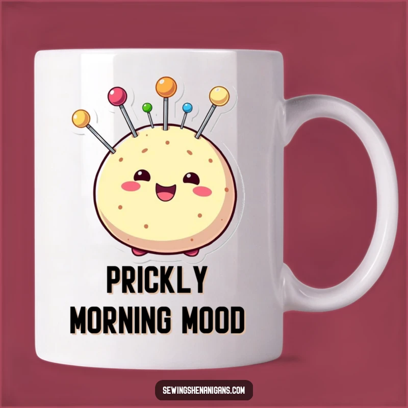 Funny Pin Cushion Mug - Playful Pins Crafter Gift
