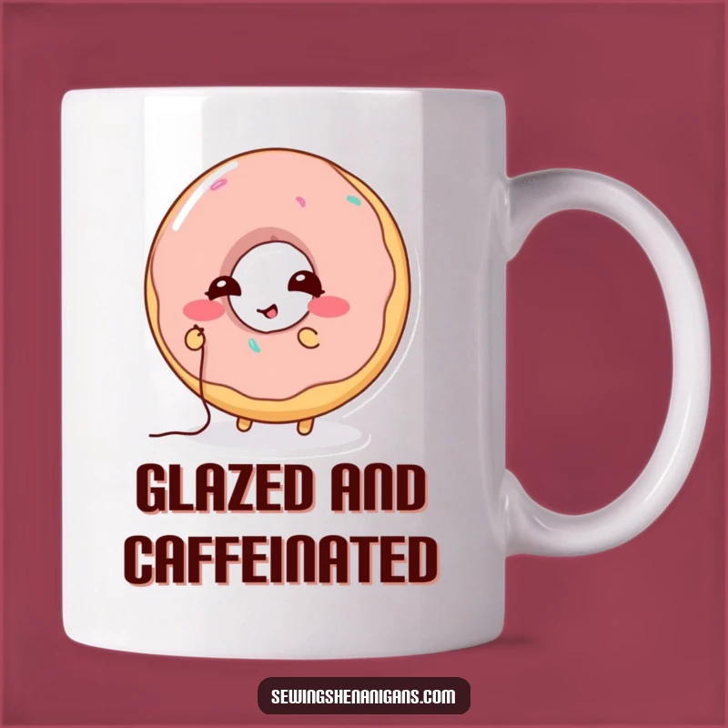 Funny Donut Stitching Mug: Hilariously Trying to Fix Things, Perfect Funny Gift