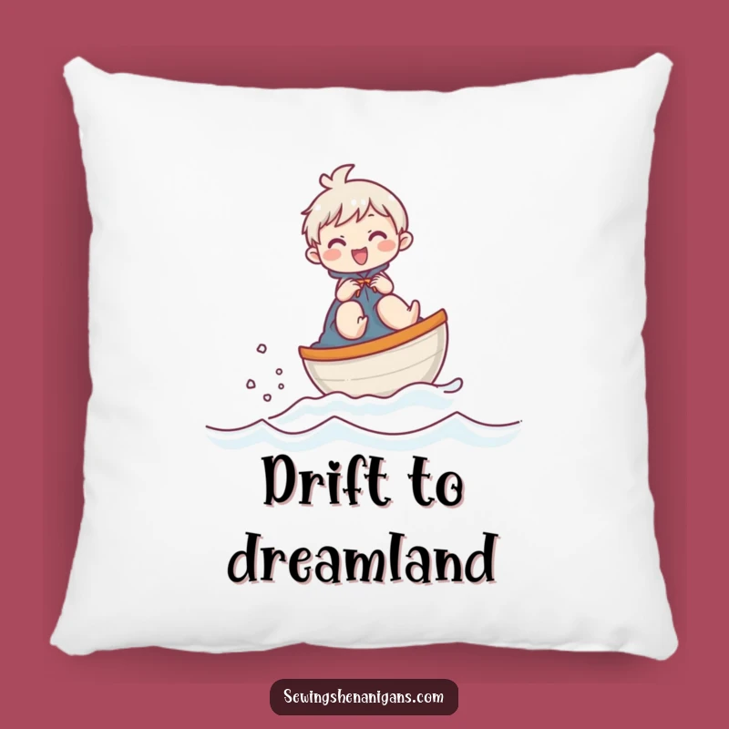 Funny Thimble Boat Giggling Character Pillow, a Cozy and Hilarious Decorative Accent Gift