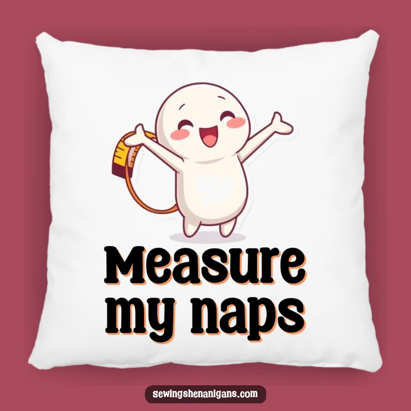 Funny Measuring Tape Pillow: Cozy Sewing Accent Gift for Playful Crafters Who Love a Good Stretch