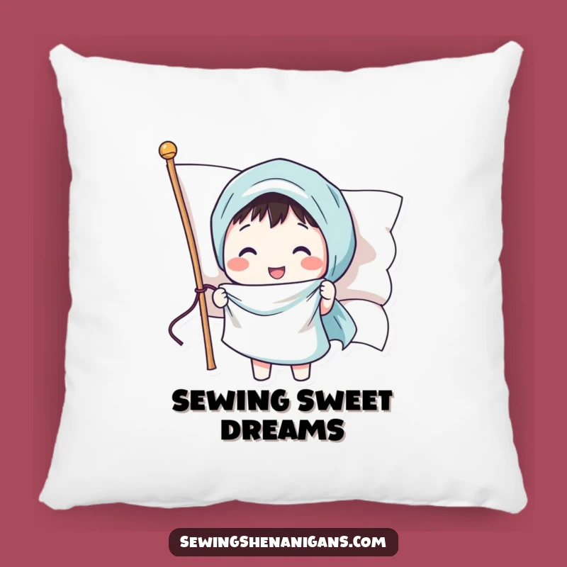 Funny Sewing Flag Pillow: Cozy Decor for Patriot's Nook Gift