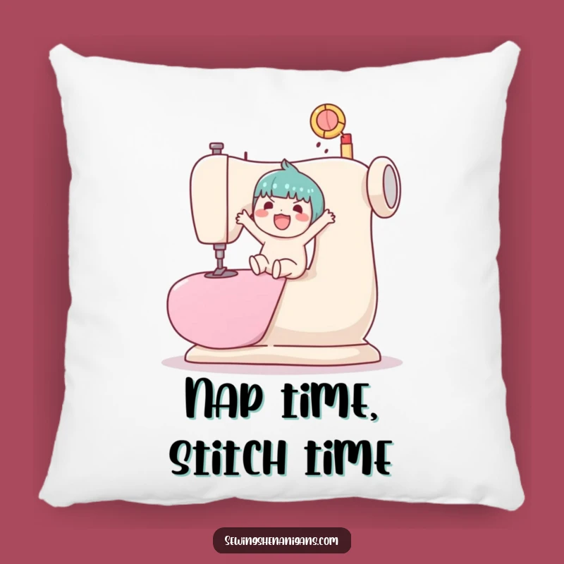 Funny Kawaii Sewing Machine Ball Bouncing Pillow - Comfy Humorous Decor Gift