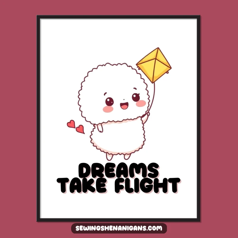 Funny Fabric Kite Digital Art: Hilarious Decor for a Playful Space
