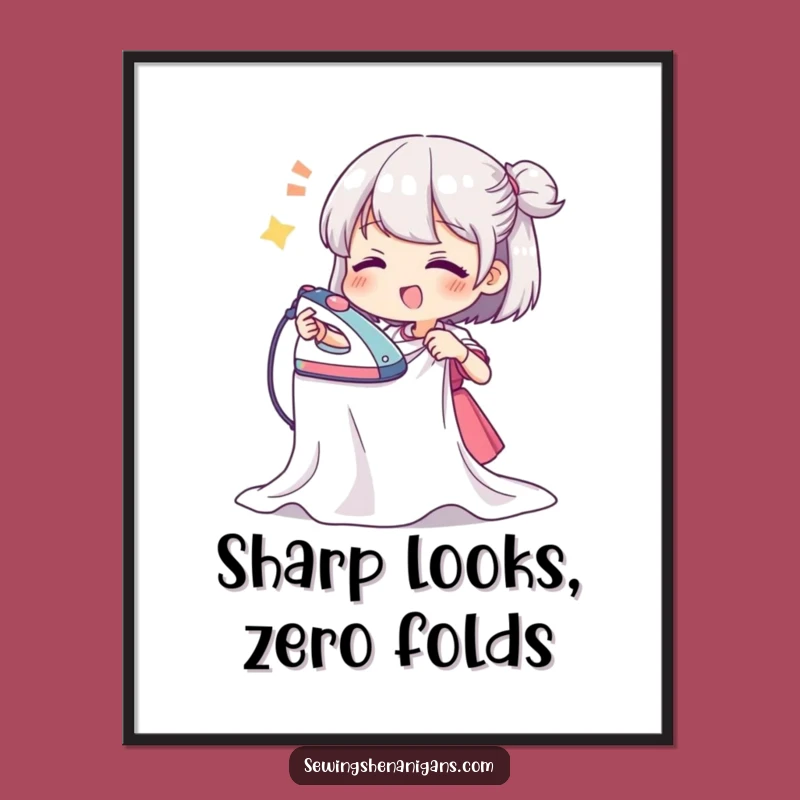 Funny Ironing Enthusiast Digital Art Print - Instant Humor for Your Walls