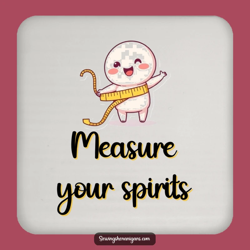 Funny Measuring Tape Coaster: Protect Surfaces with Cheerful Accuracy