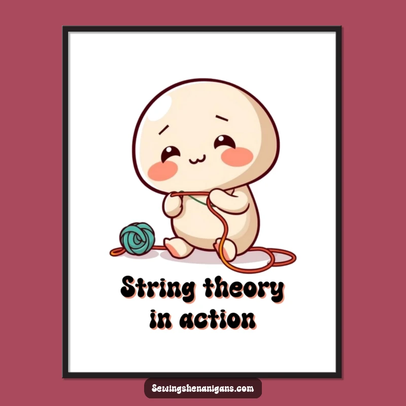 Funny Giggling Needle Poster - Artful & Hilarious Gift for Decor