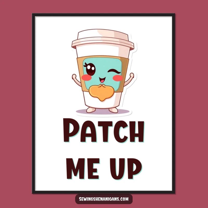 Funny Winking Coffee Cup Poster: Wall Art with Attitude, A Hilarious Funny Gift