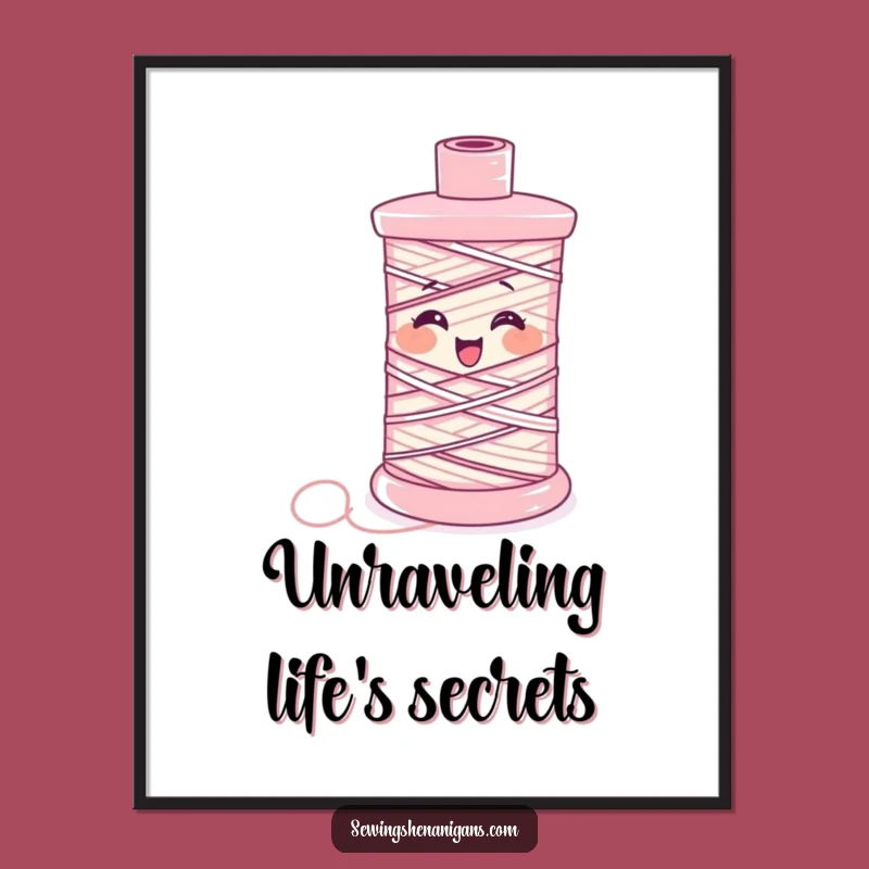Funny Giggling Thread Poster: Hilarious Sewing Art to Brighten Any Room