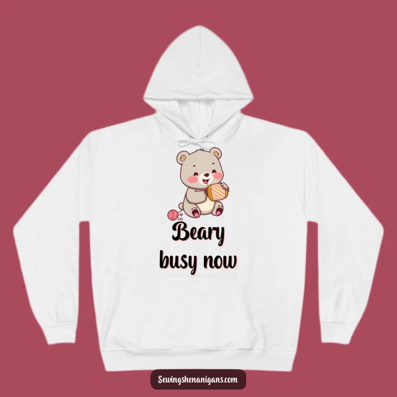 Funny Cozy Jolly Bear Cub Hoodie - Warm & DIY Humor Gift!