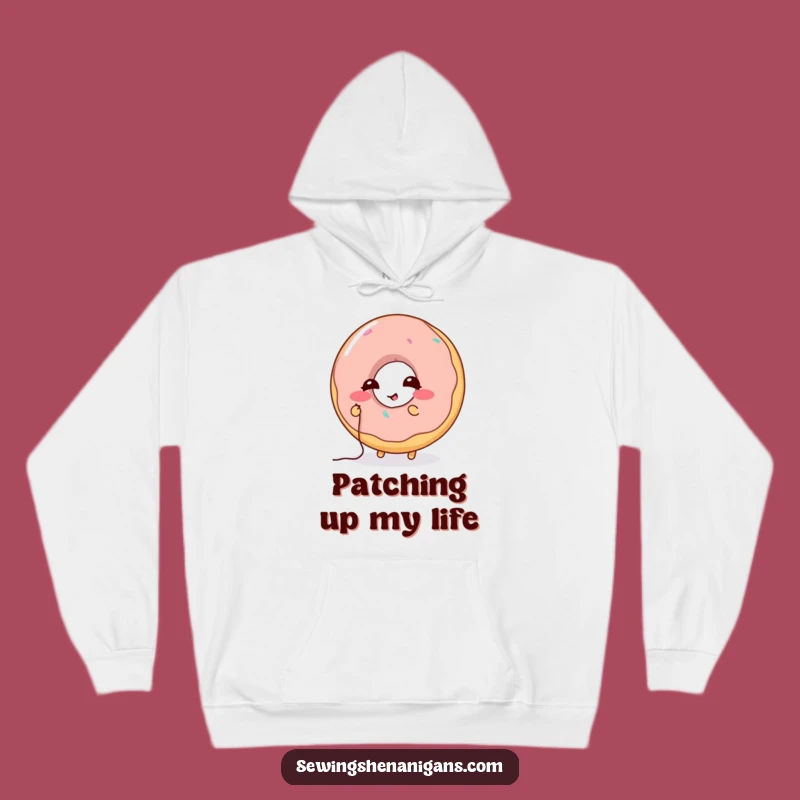 Funny Donut Stitching Hoodie: Cozy Up with Relatable Humor, The Best Funny Gift