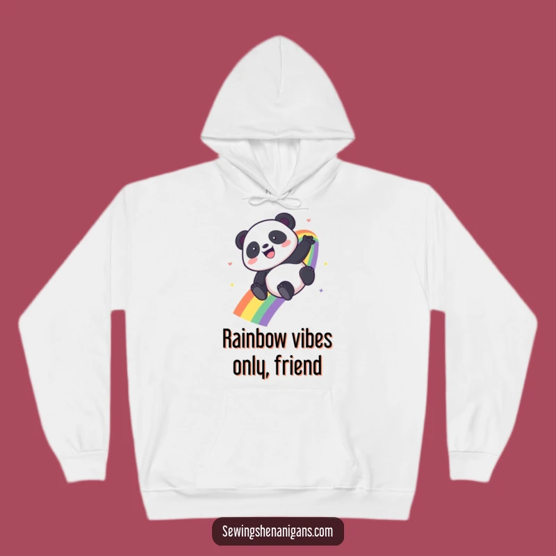Funny Kawaii Panda Rainbow Hoodie - Cozy & Cute Funny Gift Idea