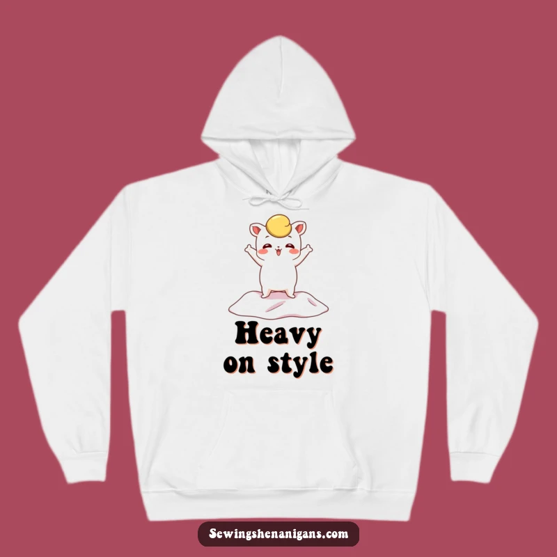 Funny Pattern Weight Hoodie: Whimsical Sewing Gift for Cozy Crafters Who Love Dramatic Fabric Art