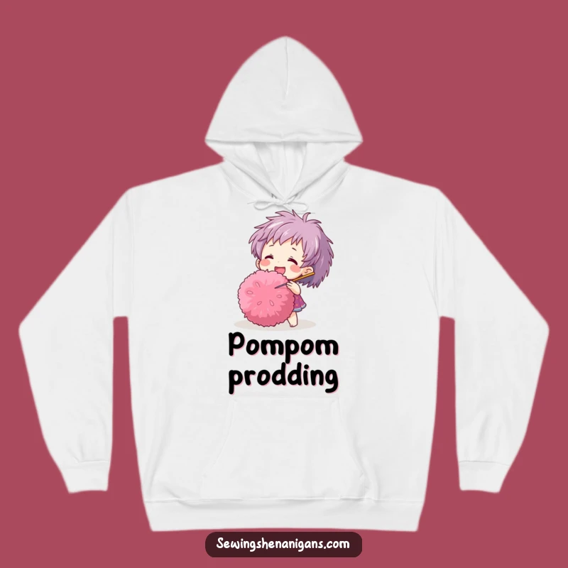 Funny Pom-Pom Needle Hoodie: Cozy Comfort for Crafters Gift