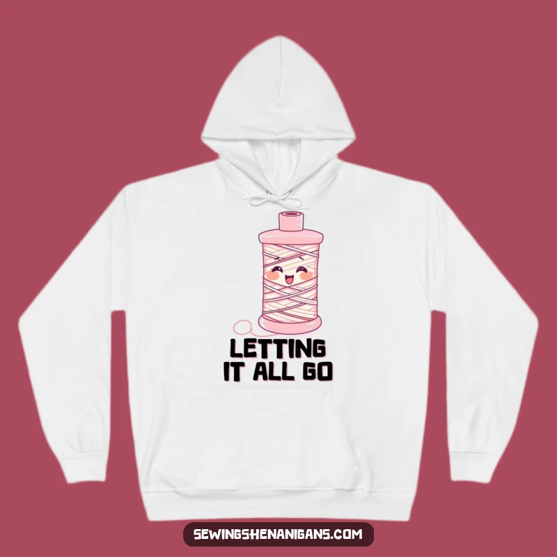 Funny Giggling Thread Hoodie: Cozy Up in Hilarious Sewing Comfort and Cheer