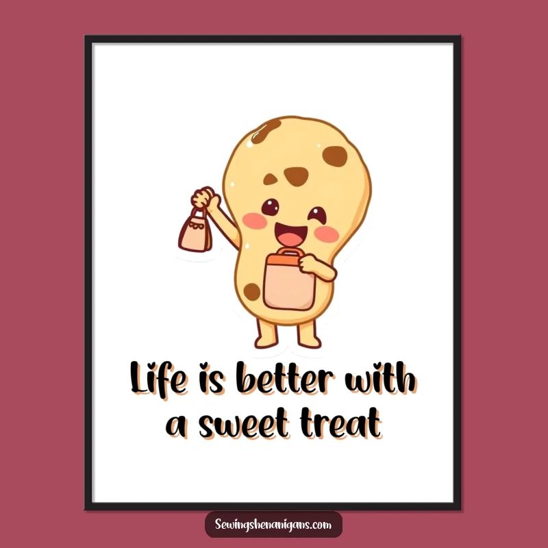 Free Printable Wall Art: Cookie's Joyful Treat! Hilarious Downloadable Art for Sweet Spaces.
