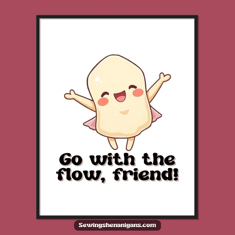 Free Printable Wall Art: Delighted Fabric Scrap Fluttering in the Breeze