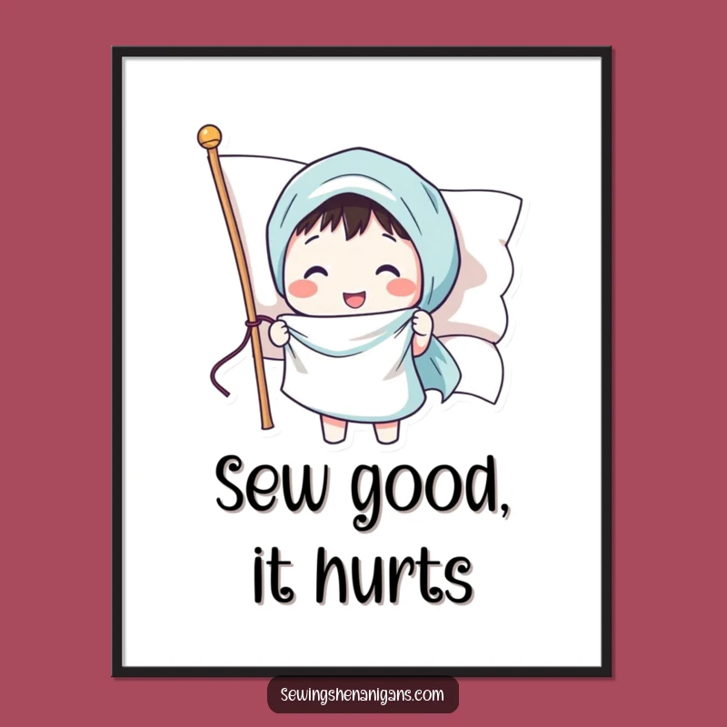 Free Printable Wall Art: Smiling Flag Funny Downloadable Art Decor