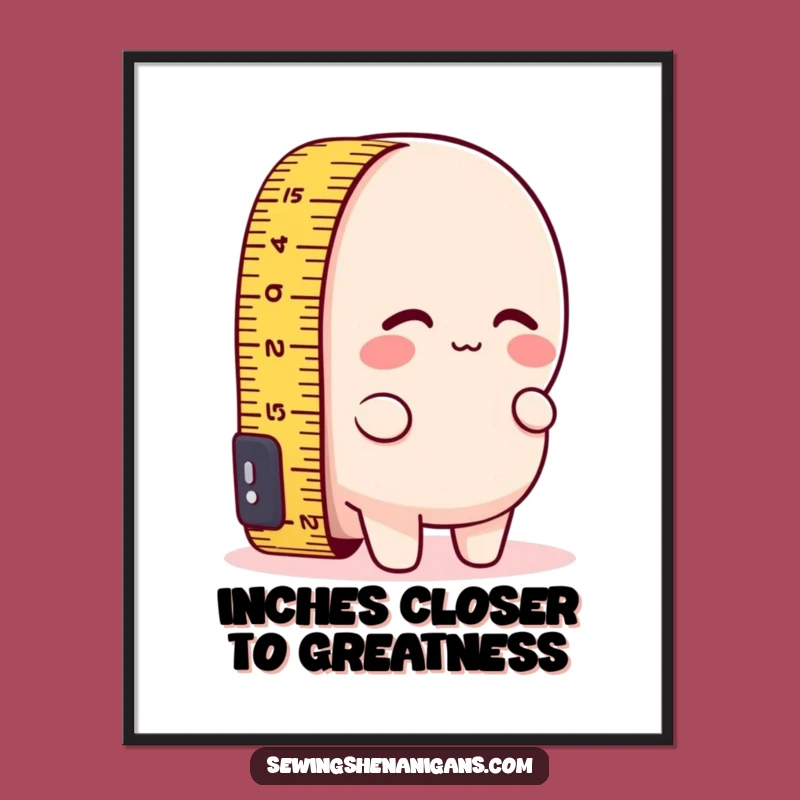 Funny Free Printable Wall Art: Short Measuring Tape - Quirky Downloadable Decor