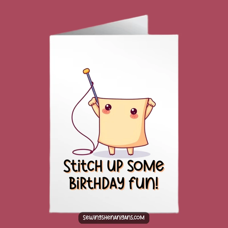 Free Printable Birthday Card: Triumphant Needle, Funny Downloadable Gift for Big Feats