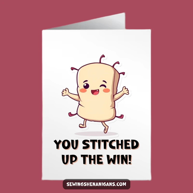 Free Printable Congrats Card: Fabric Scrap Dances for Your Amazing Achievement