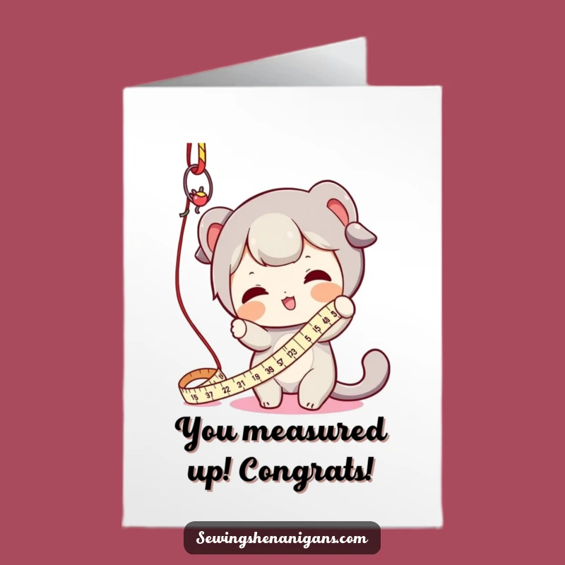 Free Printable Congrats Card: Measuring Success with this Playful, Funny Design!