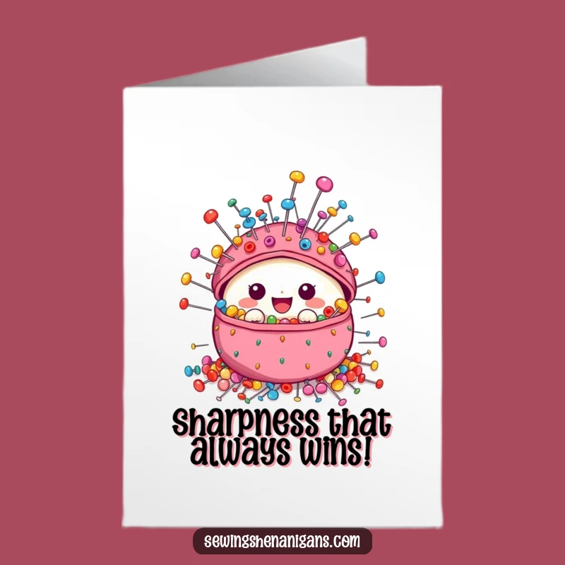 Free Printable Congrats Card: Pincushion Character Pins Success for Your Big Achievement