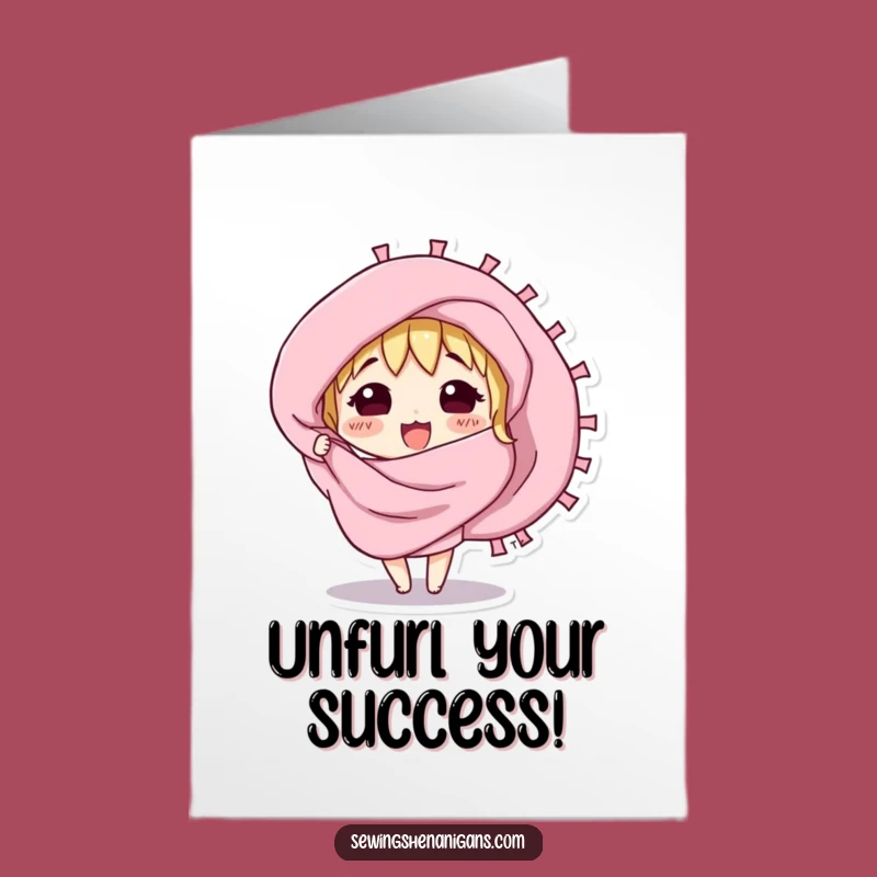 Free Printable Congrats Card: Fabric Swatch Reveals Success! Downloadable DIY Gift.