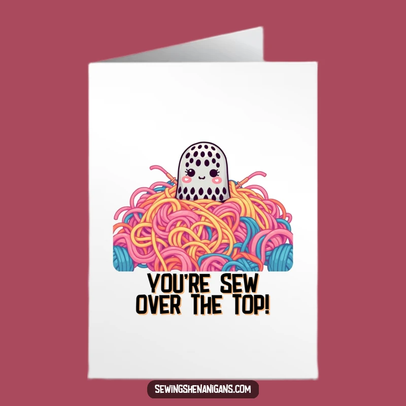 Free Printable Congrats Card: Lost Thimble in Yarn, Hilarious Downloadable Gift