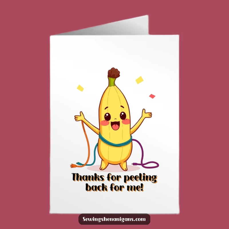 Free Printable Thank You Card: Banana's Juggling Thanks! Hilarious Downloadable Gratitude Gift.