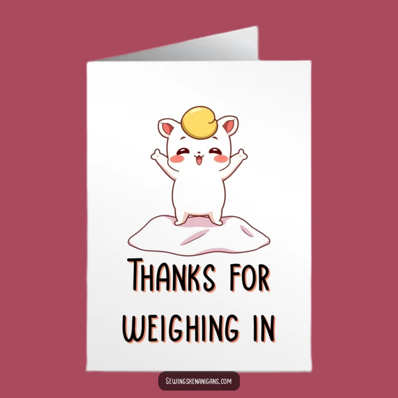 Free Printable Thank You Card: Pattern Weight Poses Dramatically to Express Thanks