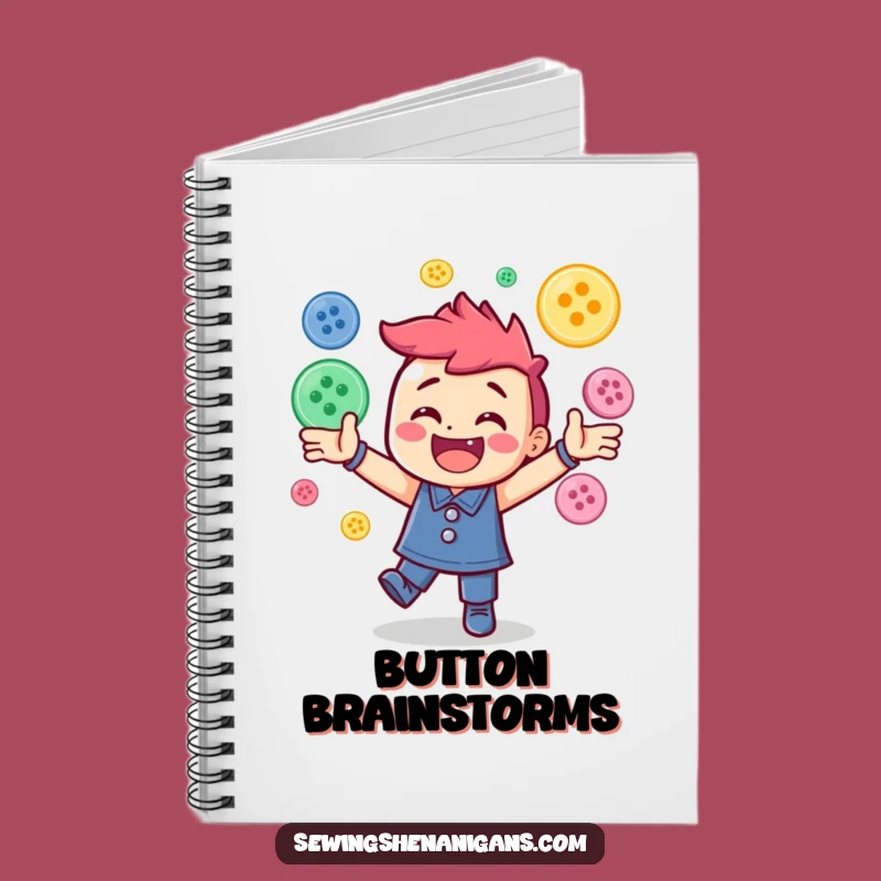 Funny Button Juggling Notebook: Creative Journal for Sewing Enthusiasts
