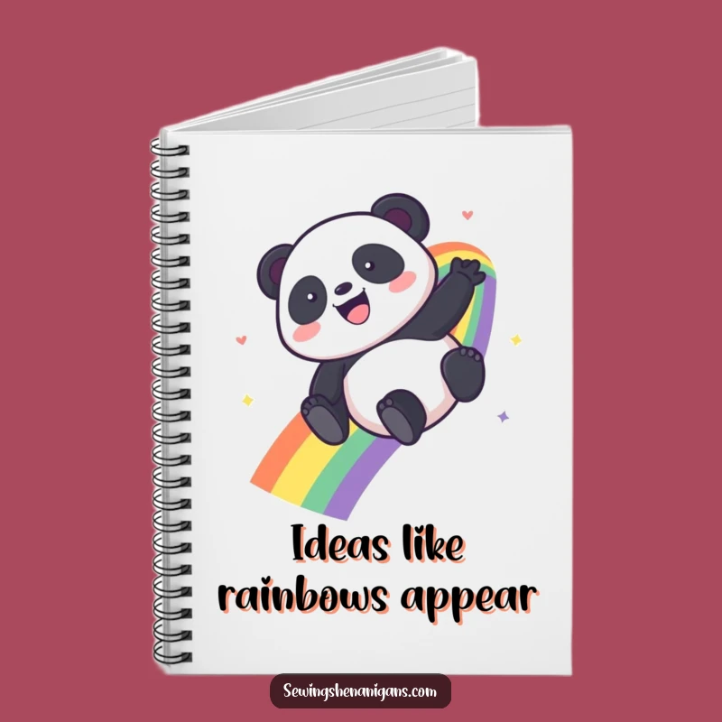 Funny Kawaii Panda Rainbow Notebook - Cute & Funny Gift for Jotting