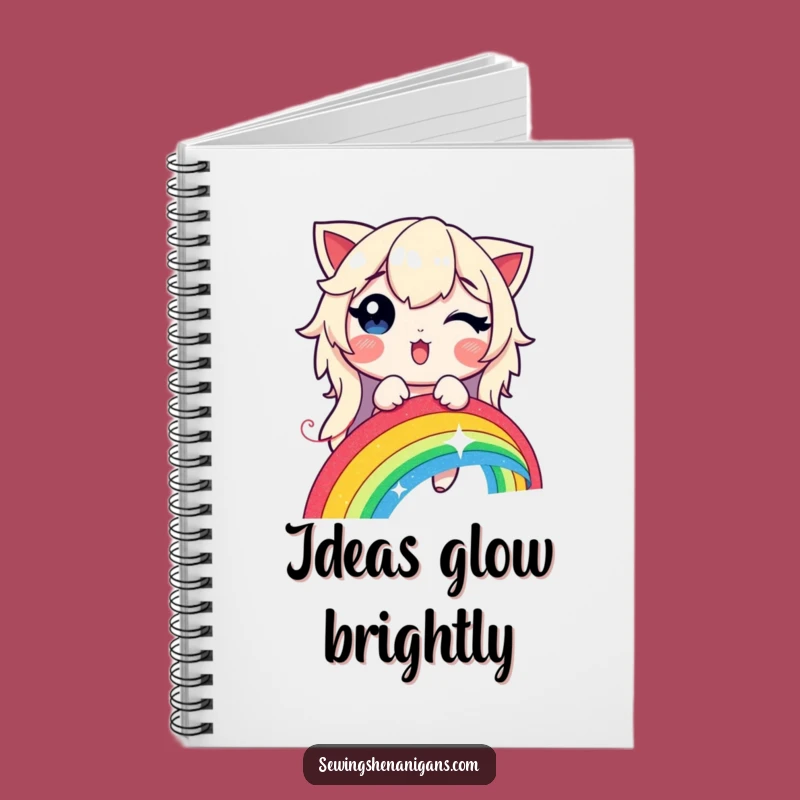 Funny Rainbow Stitching Notebook - Humorous Glowing Thread Journal Gift