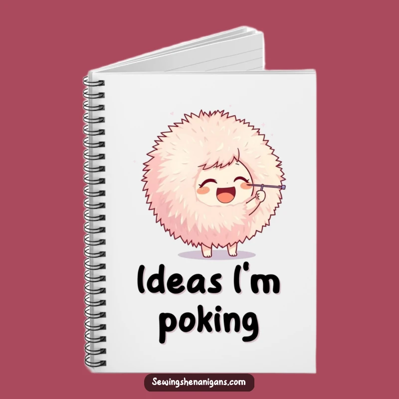 Funny Pom-Pom Poke Character Notebook, a Hilarious Journal for Crafting Ideas Gift