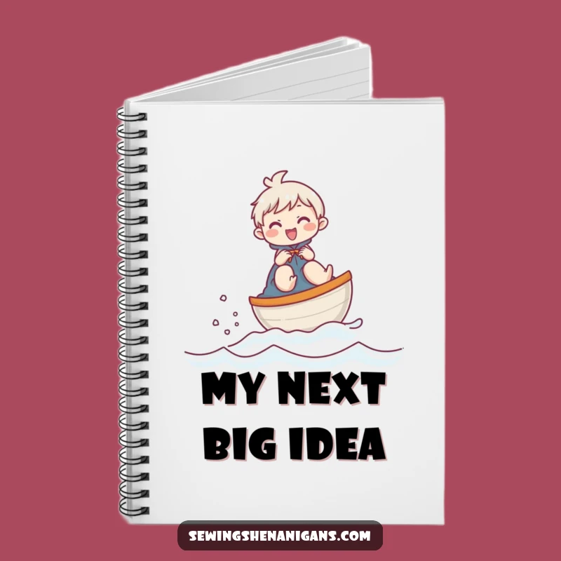 Funny Thimble Boat Giggling Character Notebook, a Hilarious Journal for Sewing Ideas Gift