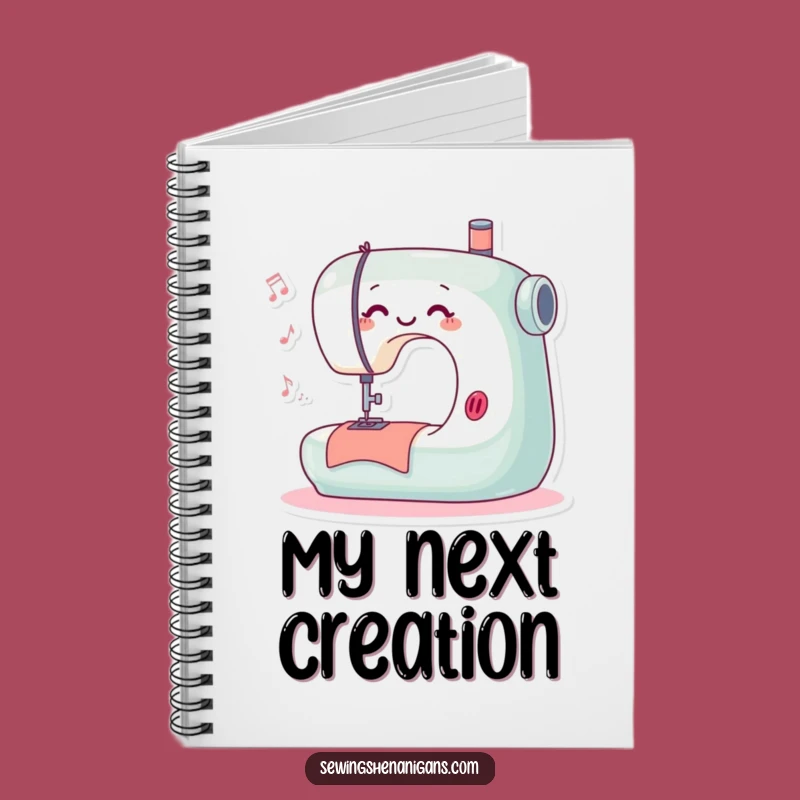 Funny Stitching Machine Notebook - Record Your Happy Projects