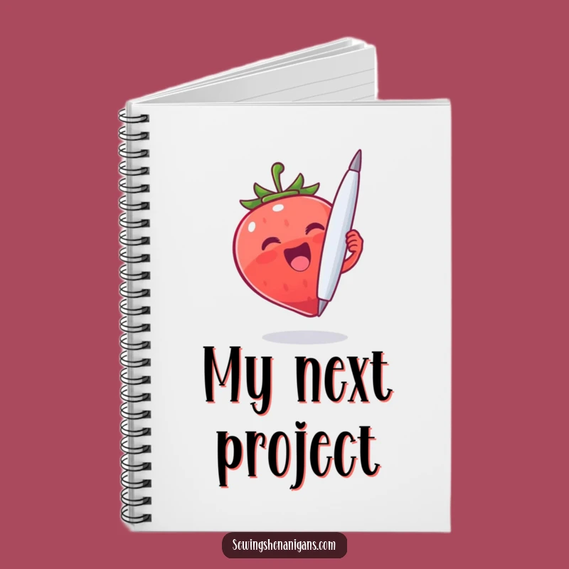Funny Strawberry Needle Notebook: Jot Down Notes with Quirky Style
