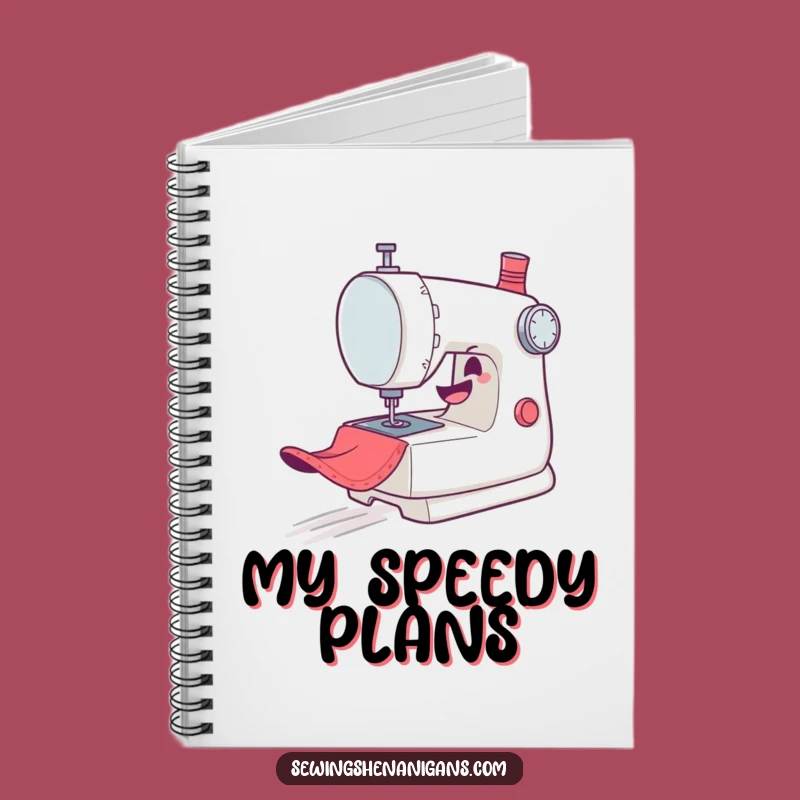 Funny Sewing Machine Notebook: Jot Down Ideas with Mischievous Flair