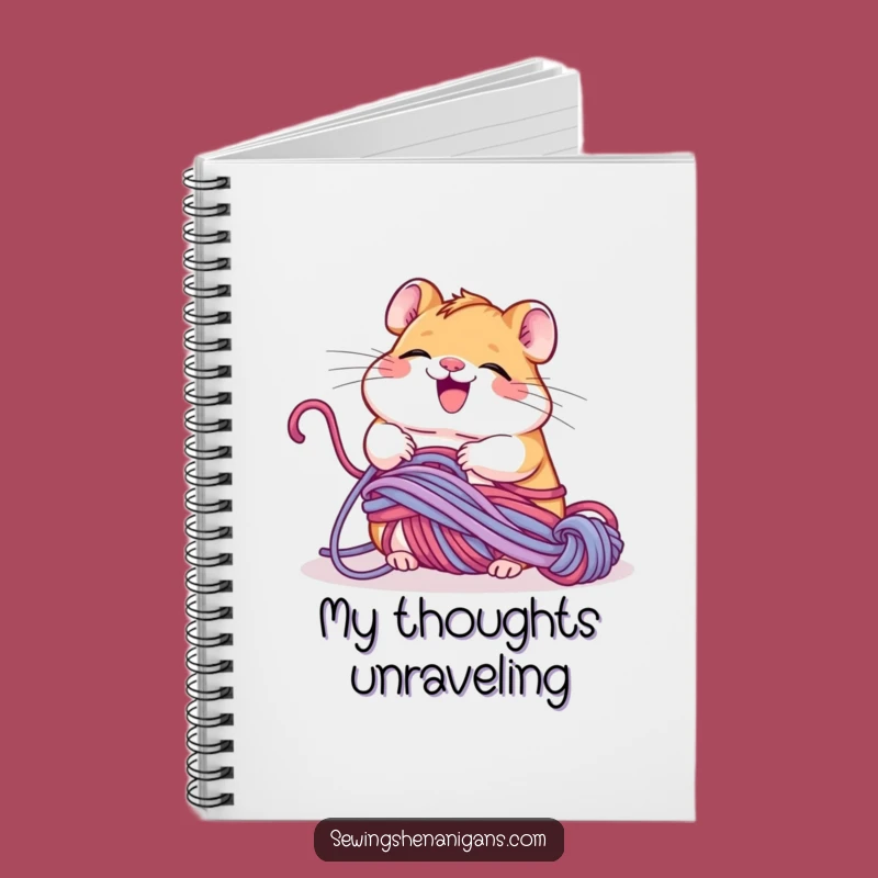 Funny Hamster Yarn Notebook: Giggling Critter Journal, Humorous Gift for Knitters