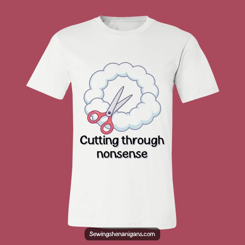 Funny Cloud Scissors T-Shirt: Wear Your Airy Ambitions with Hilarious Style
